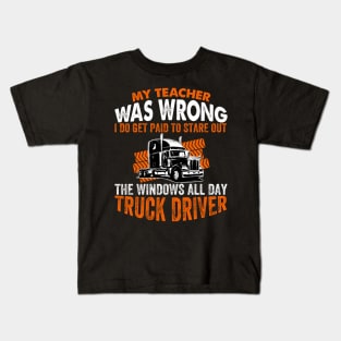 My Teacher Truck Driver Kids T-Shirt